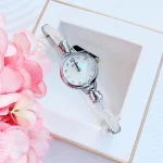 Đồng Hồ Nữ Kemil Swarovski Crystal Bangle Watch KM2401 Màu Bạc - Image 2